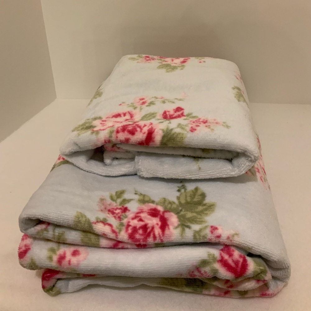 Floral Bath Sheet with Hand Towel